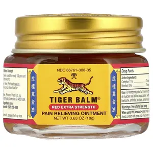 Tiger Balm Pain Relieving Ointment, 0.63 oz (18 g)