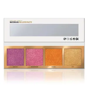 MASTERCLASS Pro Luster Palette - 4 Radiant Highlighter Shades + Magnetic Pans