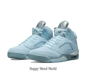 Icy Suede Sports Collectible Shoes, Bluebird-Themed Design