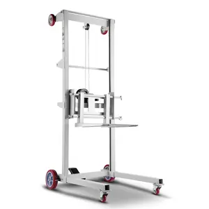 VEVOR Manual Winch Material Lift Stacker, 551lb Capacity Q235 Steel Pallet Truck Dolly, 70in Max Lifting Height with Geared Handle, Rustproof Heavy Lifting Tool That Lifts Loads, Wheels & Adjustable Fork