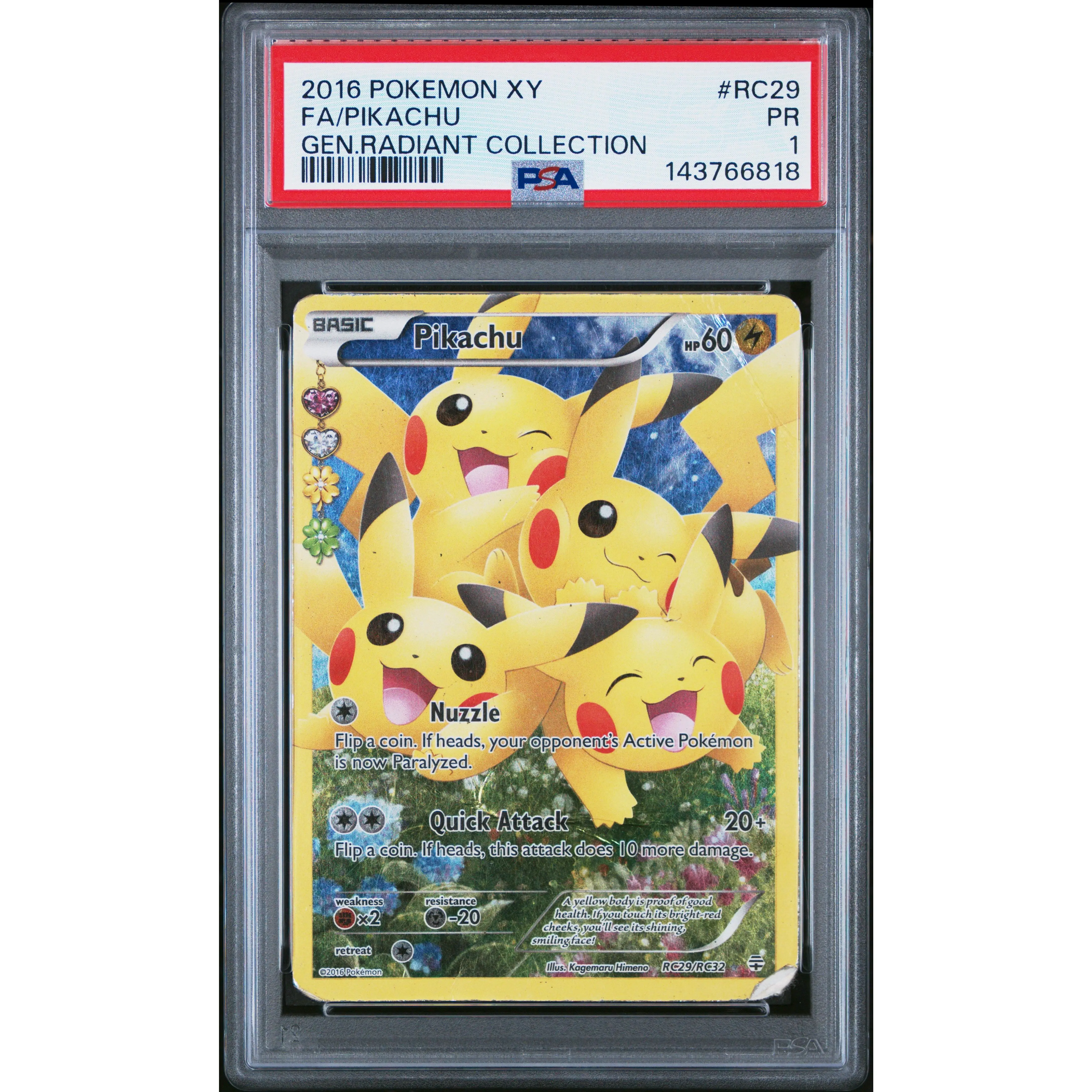 Pikachu Radiant Collection PSA 1 XY Generations Radiant Collection # ...