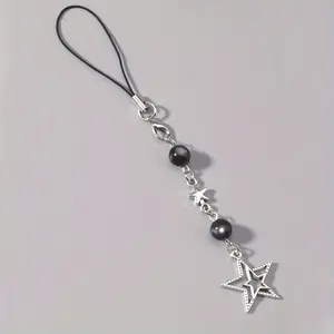 Punk Star Design Phone Chain, Cute Phone Lanyard, Fashion Phone Strap, Phone Wrist Strap, Phone Charm for Women & Girls, Mobile Phone Decoration Accessories