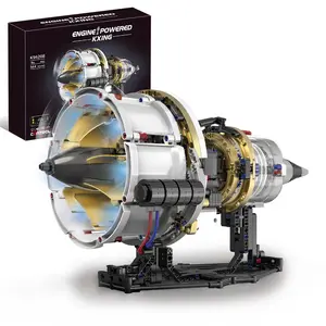 Aircraft Engine Building Kit, Mechanical Aviation Turbojet Engine Model Kit That Runs, Collectible Blocks Kit for Adults, Science Education STEM Toy for Kids(564 PCS)