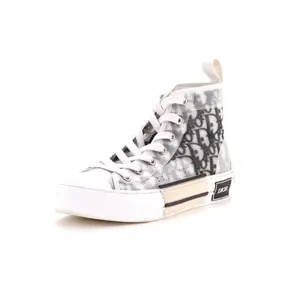 Pre-owned Christian Dior Women's B23 High-Top Sneakers Oblique Coated Canvas and PVC by Rebag
