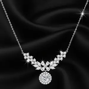 2ct VVS1 Moissanite Wing Necklace