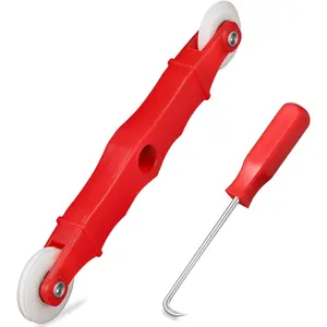 2 Pcs Screen Repair Tool, Including Upgrade Rolling Tool and Spline Hook, Easy to Use, Ergonomic Roller Equipped with Bearings for Patio, Porch, RV, Garden Screen and More