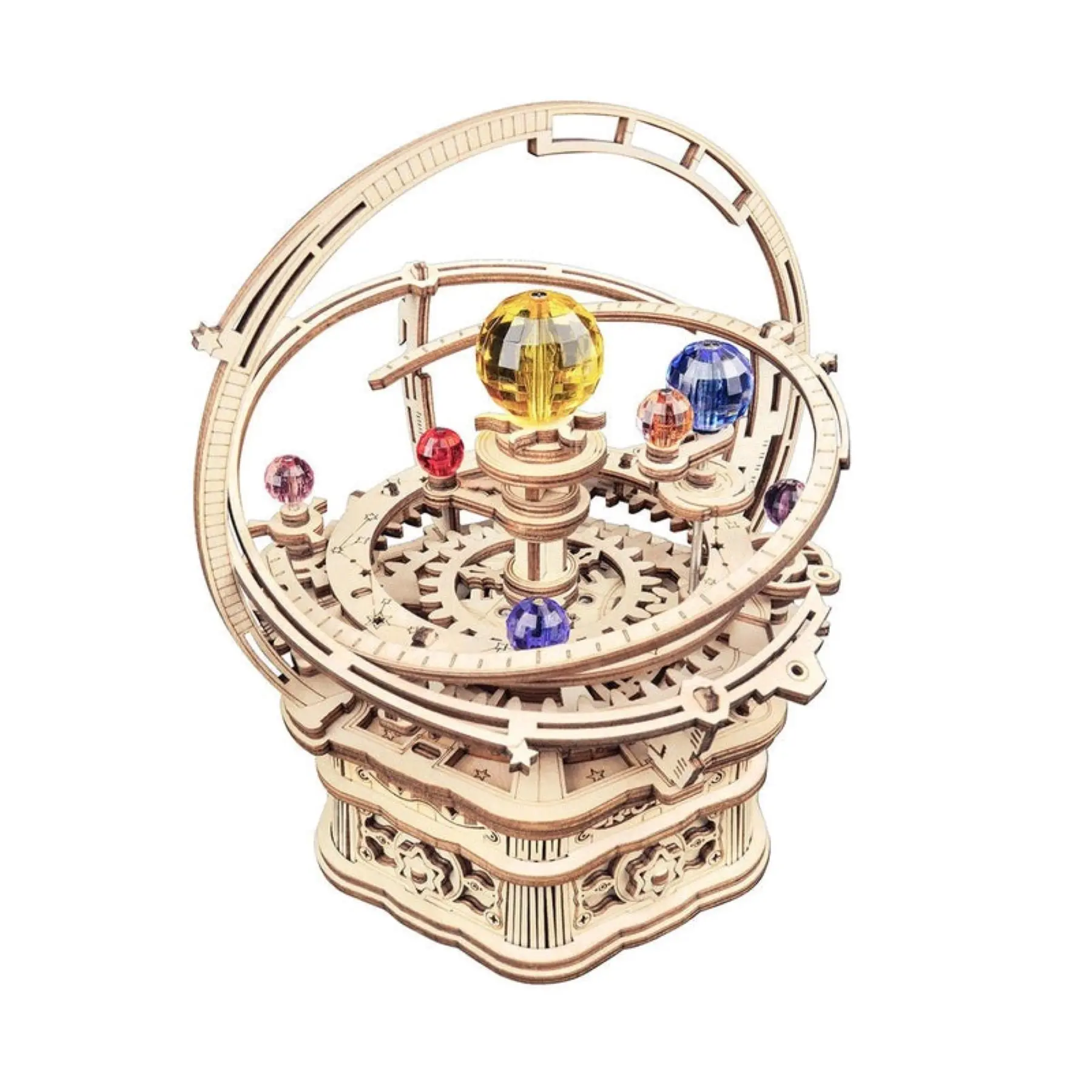 Robotime ROKR Starry Night Music Box – 3D Wooden Puzzle Kit for Kids