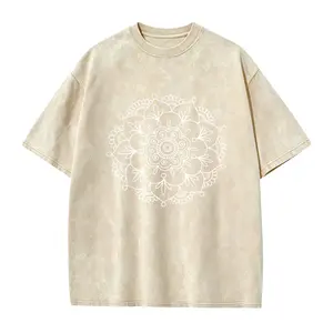 Women's Mandala Print Short Sleeve T-Shirt - Relaxed Fit Round Neck Casual Top, Breathable & Machine Washable, Versatile for Casual Attire, Travel, Office - Multi-Color Options S-XXL, Cute T Shirts