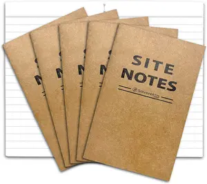 Sovereign-Gear Field Notes Notebooks 5 Pack | Small Field Memo Book Notepad Refill for Refillable Leather Pocket Field Notes Cover, Leather Journal Wallet | Universal White Paper Stitched 3.5X5.5