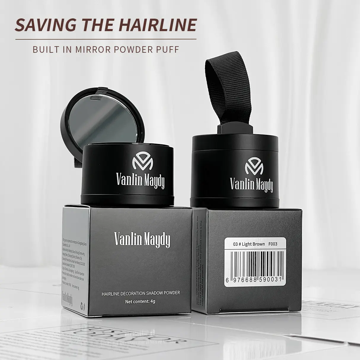 Hairline Powder for Instant Root Touch Up and Hairline Reshaping, Waterproof Solid Concealer with a Natural Finish for Women, Instant Fix, Reshape Hairline, Root Touch Up Solutions