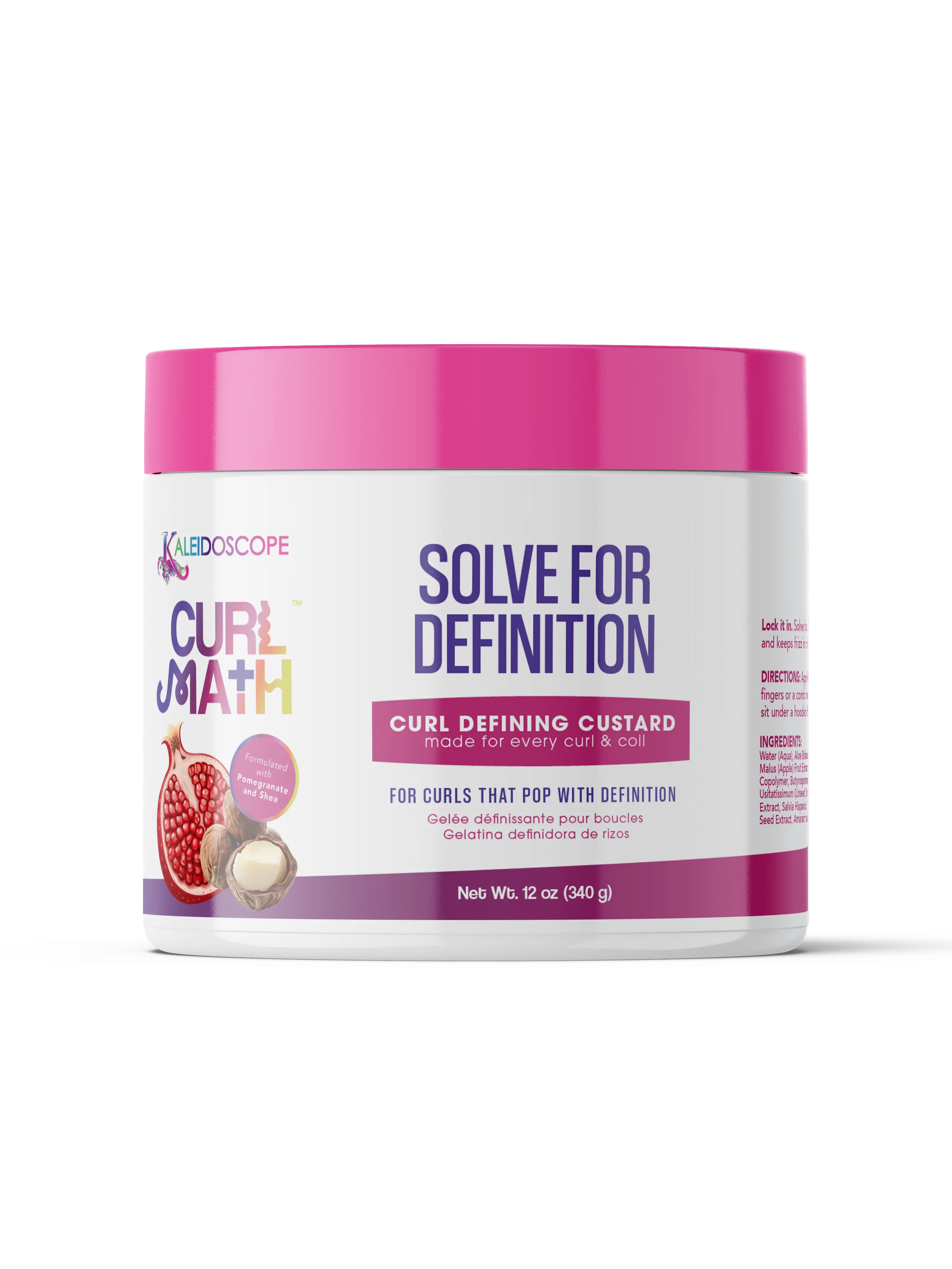 Curl Defining Custard - 12oz Haircare Product, Smoothing Long-Lasting Gel for Curly Hair & Shiny Curls