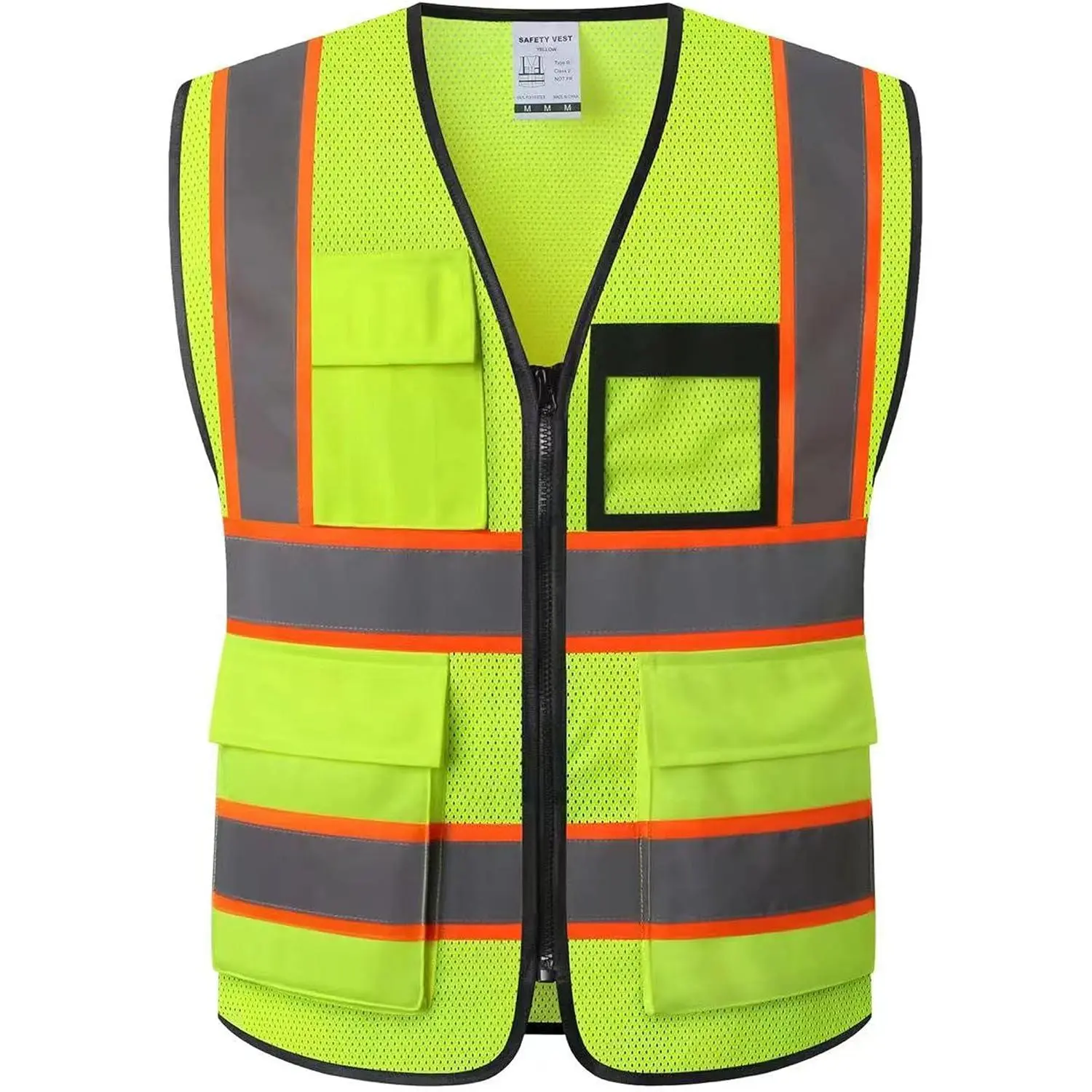 Reflective Safety Vest for Men Women Hi Vis Vest with 8 Pockets High ...