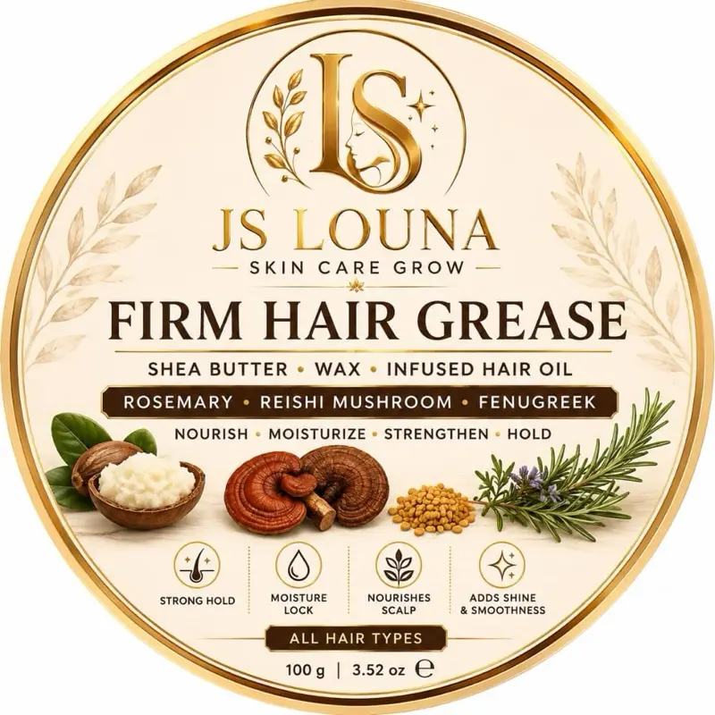 Louna skincare glow hair grease