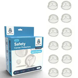 Baby Proof Me Large Table Corner Protector for Baby & Toddlers (12 Pk), Clear Corner Guards & Edge protectors, Furniture Corner & Edge Safety Bumpers, Baby Proofing for Sharp Edges, Strong Adhesive