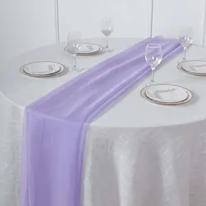 Chiffon 6ft Table Runner Lavender Lilac - Flowy & Lightweight Table Decor