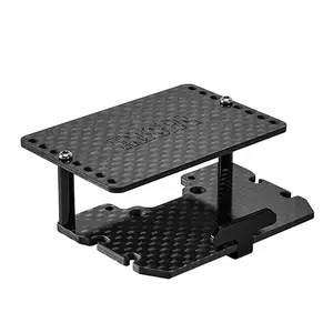 INJORA Battery ESC Receiver Tray Double Decker Carbon Fiber Plate for 1/18 RC Crawler TRX4M
