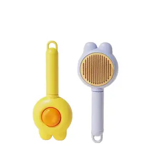 Self-Cleaning Pet Grooming Brush - Cat & Dog Slicker Brush for Removing Loose Fur, Tangles & Mats, Massage Comb for Long/Short Hair Breeds (Ragdoll, Puppy, Kitten)