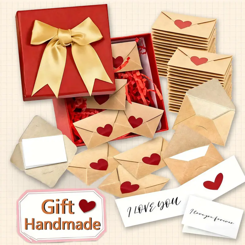 DIY Love Notes Gifts Box -Cute Open When Letters & Mini Envelopes -Unique Long Distance Gift for Him Boyfriend Father's Day Gifts Anniversary Graduation Wedding Birthday