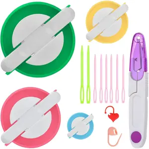 4Pcs Pompom Maker Kit Weaving Ball Winders Fluff Ball Weaver Knitting Loom DIY Knitting Crochet Wool Craft Tool Kit