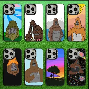 Sassy The Sasquatch Phone Case For iPhone 17 16 15 14 13 12 11 Pro Plus MAX & Samsung Galaxy S25 Ultra S24 S23 S22 S21 Plus Gray Matte Silicone Black Cover Cellphone Smartphone