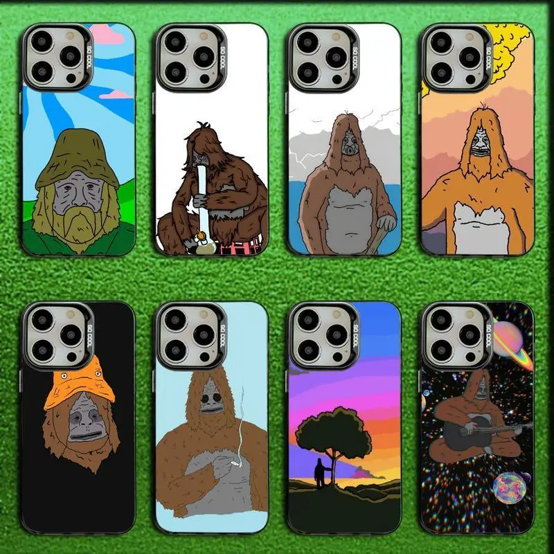 Sassy The Sasquatch Phone Case For iPhone 17 16 15 14 13 12 11 Pro Plus MAX & Samsung Galaxy S25 Ultra S24 S23 S22 S21 Plus Gray Matte Silicone Black Cover Cellphone Smartphone