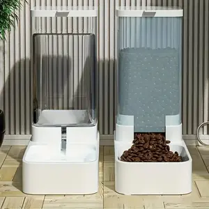 Automatic Pet Feeder & Water Dispenser Set, 2 Counts/set Pet Feeding Drinking Station, Cats & Dogs Feeding Accessories