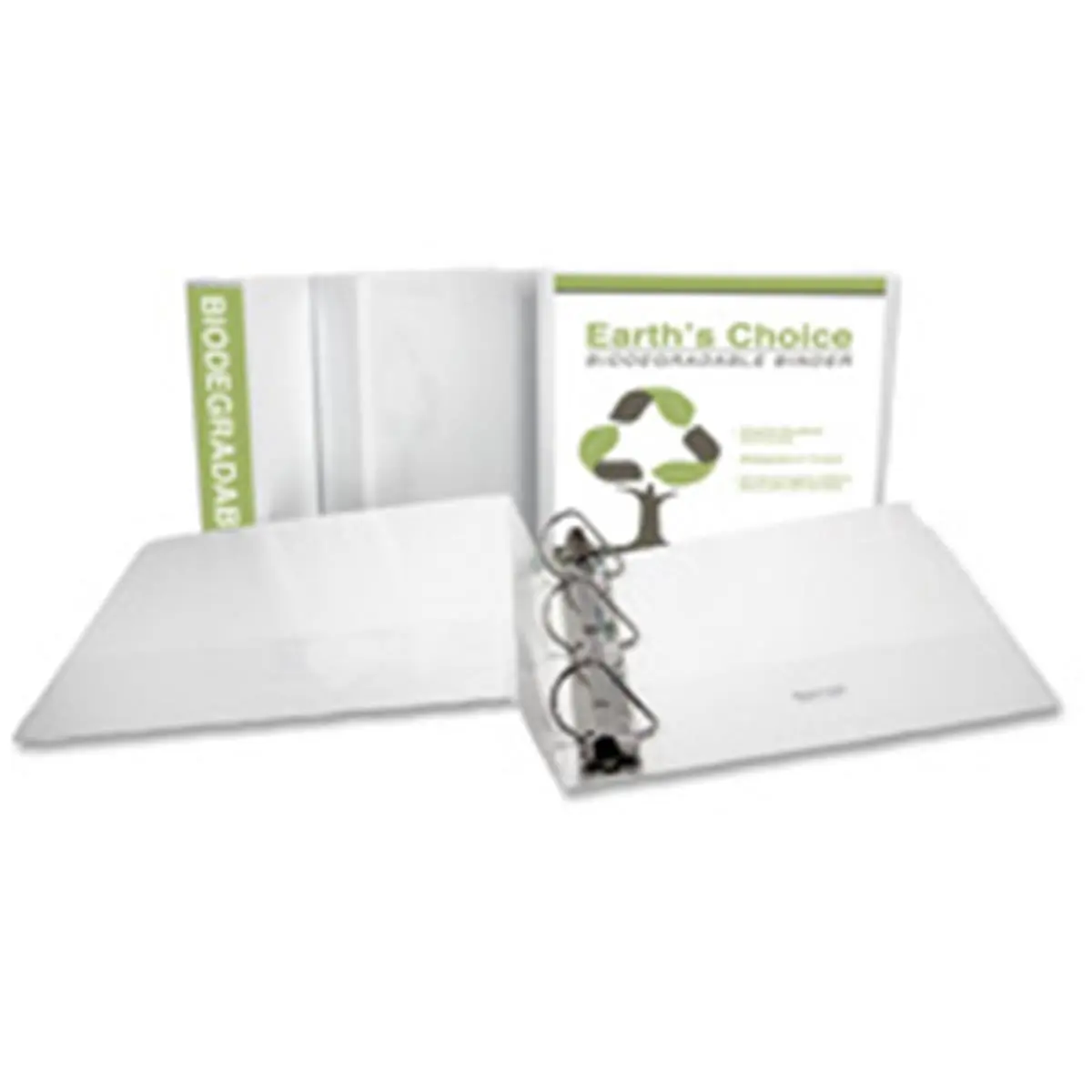 Samsill Corporation Locking Angle-D Rings Document Organizer Binder, 3" Capacity, 11in.x8.50in. Letter Size, White, Reusable Biodegradable Recycled PP, Archival-Safe, Ideal for High Performance Presentations, Unlimited Shelf Life