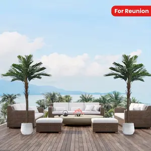 2025 New! 8-Foot Tall Artificial Palm Tree - Lifelike Fake Outdoor Plant, Realistic Decorative Palm For Courtyard, Poolside, Patio, Home/Office Gardens & Commercial Decor (1-Pack)