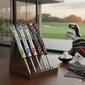 [Christmas Special]Anti-Slip Durable Golf Club Grips - Classic Black, White, and Red Colorway - Enhanced Comfort and Control - Left-Handed Player Exclusive - Year-Round Premium Feel with Sporty, Stylish Design