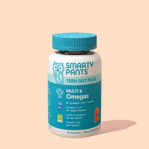 SmartyPants Teen Guy Plus Multi & Omegas Multivitamin with 23 Daily Nutrients Including Vitamins C D3 B12 A & Folate for Healthy Growth and Development - Healthcare