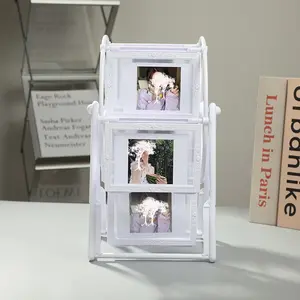 Rotating Ferris Wheel Photo Frame Picture Frame Modern Frames Sturdy Frame Design Desktop Wall Decor Creative 360 Degree Rotation For Living Room Bedroom Office Valentine'S Day Birthday Christmas Gift Home Decor Accessory