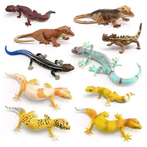 Simulation Lizard Model Figurines Miniature Educational Reptile Animals Figures PVC Material Congnitive Gecko Figure