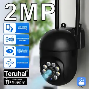 Smart Security Camera Full Color Day/night Vision, 355° Pan & 90° Tilt, Wi-Fi Connected, Home Monitoring, Compatible with Alexa & Google Home, Wifi Security Cameras