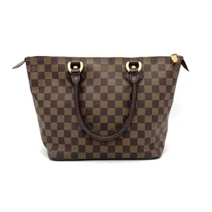 Pre-owned Louis Vuitton Canvas Coated Handbag Saleya Damier Brown PM#4124