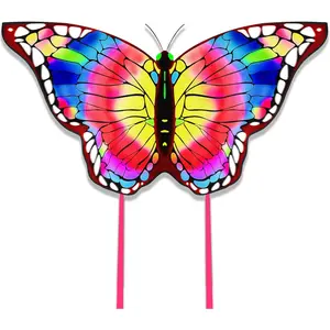 Butterfly Kite for Kids 4-8 8-12, Kid Kites Easy to Fly, Colorful Kite for Adults & Beginners, Beach Park Outdoor Activities, Easter Gift for Kid Boys & Girls(Purple and Yellow)7