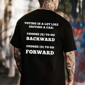 Voting Is A Lot Like Driving A Car Choose R To Go Backward Choose D To Go Forward T-shirt, Funny Shirts, Democrat Tee, 8647 Shirt