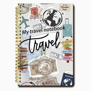My Travel Notebook, Adventure Spiral Journal, Travel Plan & Memory Diary, Wanderlust Scrapbook, Trip Planner & Souvenir Album