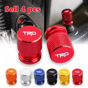 4pcs Car Valve Caps, Aluminum Material, Protective Cover for Toyota Tacoma Tundra 4runner Trd Highlander Rav4 Chr Camry Land Cruiser