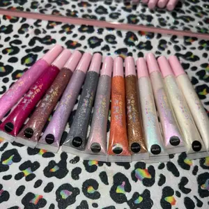 Fluttergloss Bundle-Glitter Lipgloss Glossy Lipstick Sparkly Non sticky Non Gritty Hydrating Holographic Lipgloss Bundle