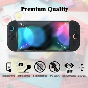 2pcs Nintendo Switch Screen Protector, High Clarity Anti-Scratch Glass Film, Transparent HD Protective Sticker for Handheld Games & Electronics Accessories
