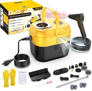 DXD Handheld Steam Cleaner,New Generation 2500W High Pressure Steam Cleaner for Home,1700ML Large Tank Portable Steamer for Cleaning,10s Rapid Heating,21pcs Accessories,for Car,Home Grease Detailing