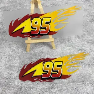95 Fire Number Car Sticker, Waterproof Vinyl Decal, DIY Modified Vehicle Exterior Decoration Sticker for Motorcycle Fuel Tank Side Panel Car Window, Universal Car Sticker, Sticker for Cars, Car Decals