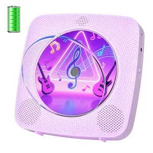 Kegaudio Portable CD Player Bluetooth Hi-Fi FM Radio 1800mAh Rechargeable Wall Desktop White USB Player with Remote Perfect Gift for Music Lovers