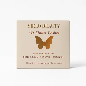 "So Dreamy" Kit, Sizes 8mm-20mm, Sielo Beauty 3D Flutter Lash Kit,  DIY Eyelash Kit with Customizable Lashes, Tweezer, Lash Bond & Seal, Lash Remover Oil, Fluffy Design, Includes Tray of Cluster Lashes