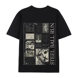 JJBA SBR Poster Design T-Shirt High-Quality Cotton American Style Relaxed Fit Unisex Fashionable Casual Daily Wear anime fashion Johnny Joestar