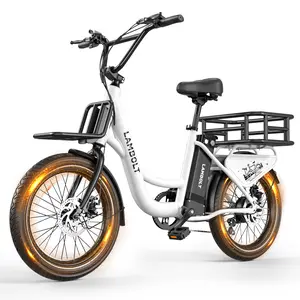 Electric Bike for Adults - 1000W Peak Motor Ebike with 48V 720Wh Removable Battery, 20" Fat Tire, 7-Speed Step-Thru Commuter Electric Bike, 24 MPH Max Speed, 50 Miles Range, Adult Electric Bicycle