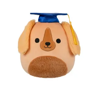 Squishmallows 8” Finley Brown Irish Setter Dog with Graduation Cap Stuffed, Soft Plush Design