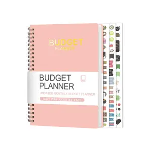 Budget Planner - Monthly Budget Book with Expense Tracker Notebook, A5(6.1" x 8.5") Financial Planner & Account Book to Take Control of Your Money, Bill Organizer With Pockets and Stickers - Pink