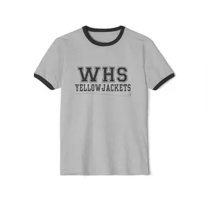 WHS Yellowjackets Ringer T-Shirt, Unisex Cotton Team Apparel
