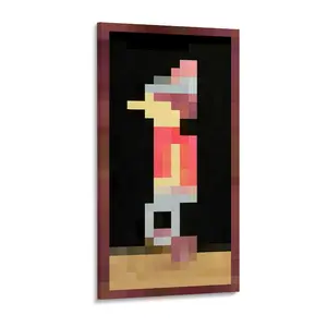 Official Minecraft "Graham" Canvas Wall Art Painting - Cool Room Decor, Retro 8-Bit Gaming Desk Background, King's Quest Panoramic Print, Hanging Mountable Nerd Gift for Men
